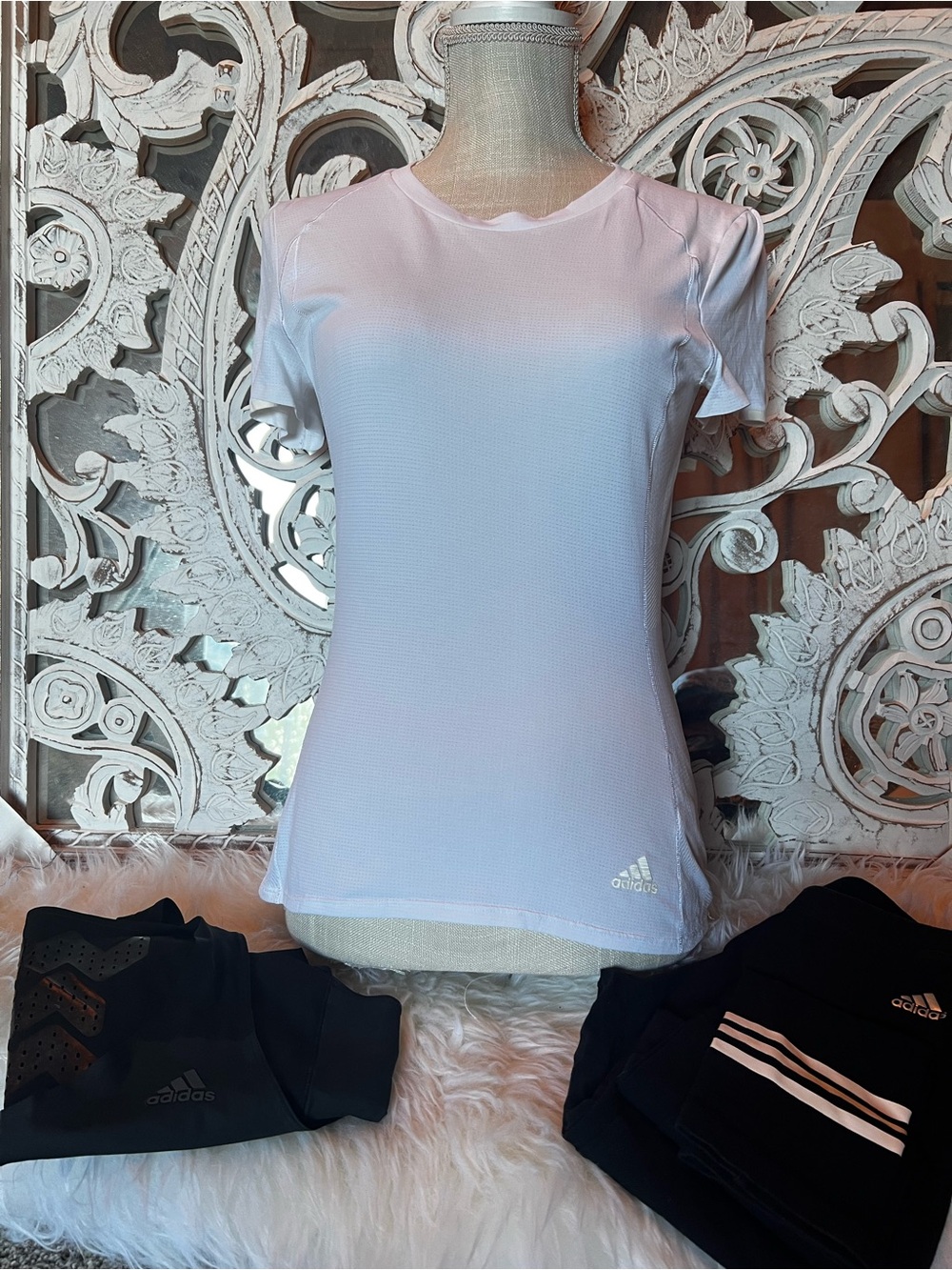 adidas Women's White Performance Short Sleeve Tee